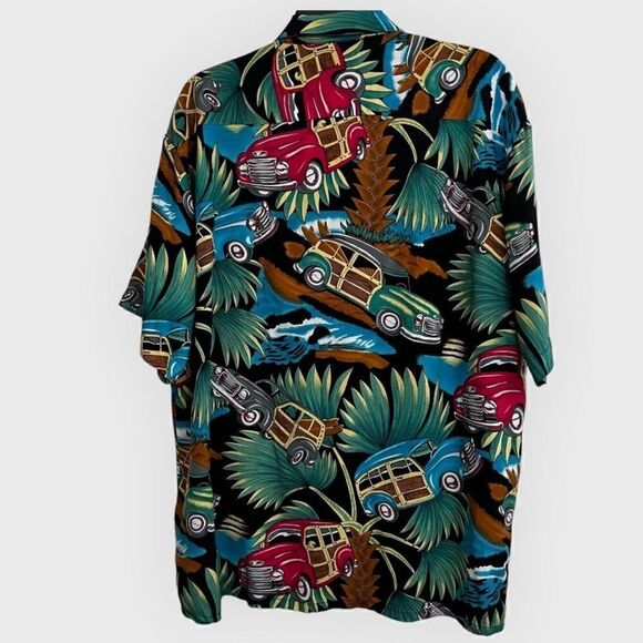 Pineapple Connections by Hey Man Woody Print Hawaiian Shirt size L - Picture 2 of 11